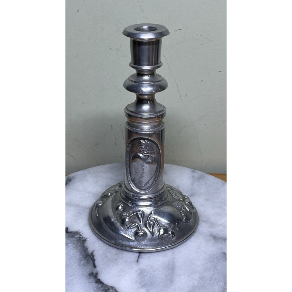 Vintage Wilton RWP Armetale Metal 9" Candlestick Holder Handcrafted in the USA